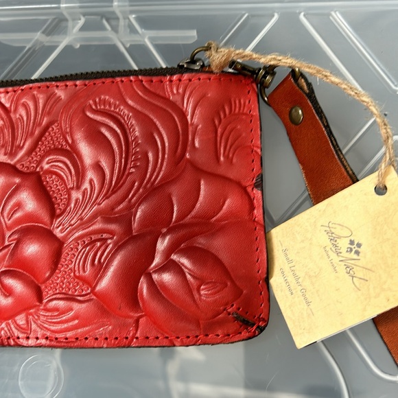 PATRICIA NASH Italian leather St Croce Leather Wristlet/Wallet-Tooled Florence - Picture 4 of 10